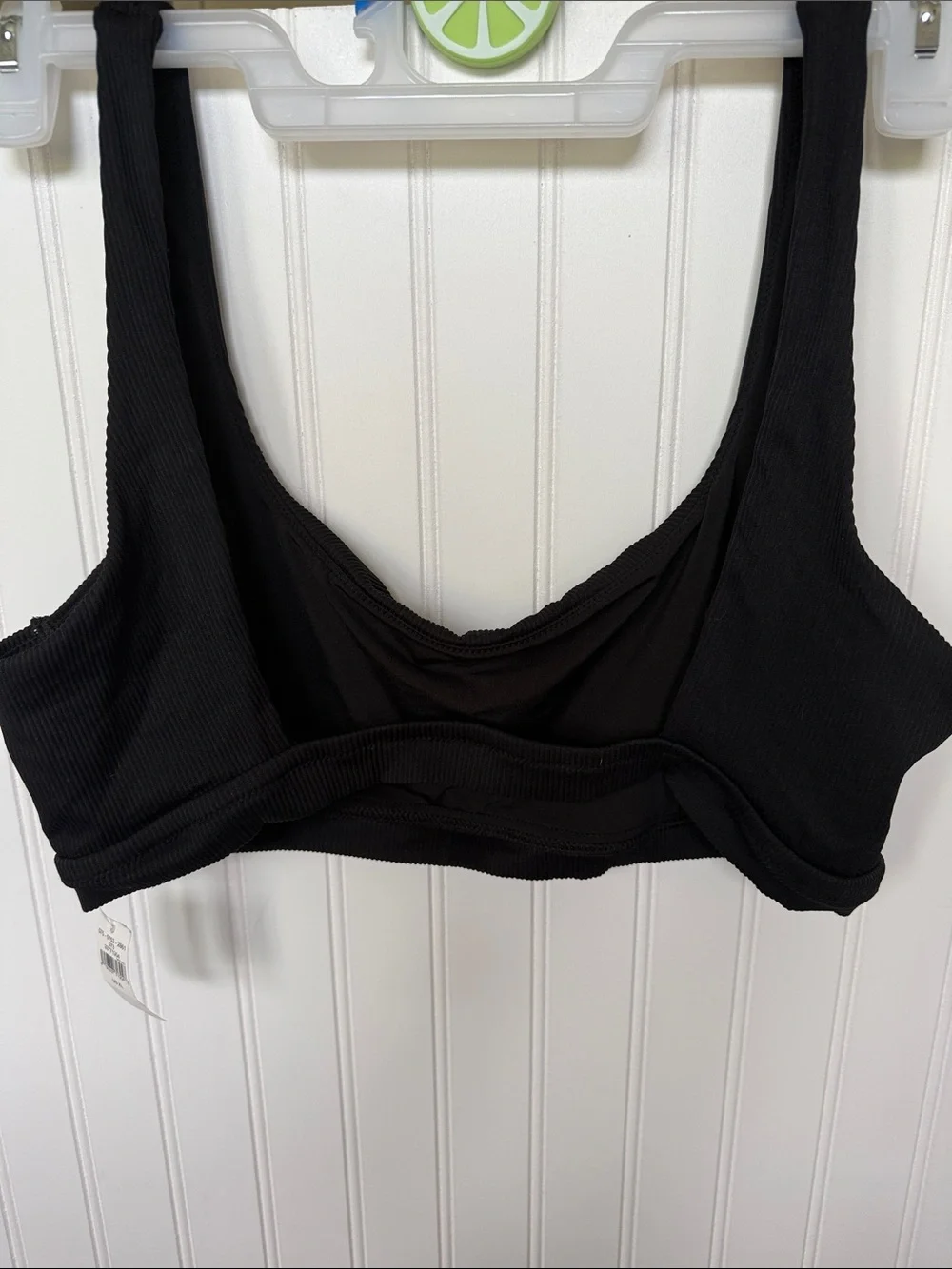 aerie Black Ribbed Scoop Bralette - Picture 3 of 3